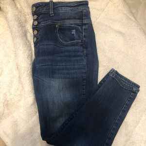 Cropped high waisted jeggings